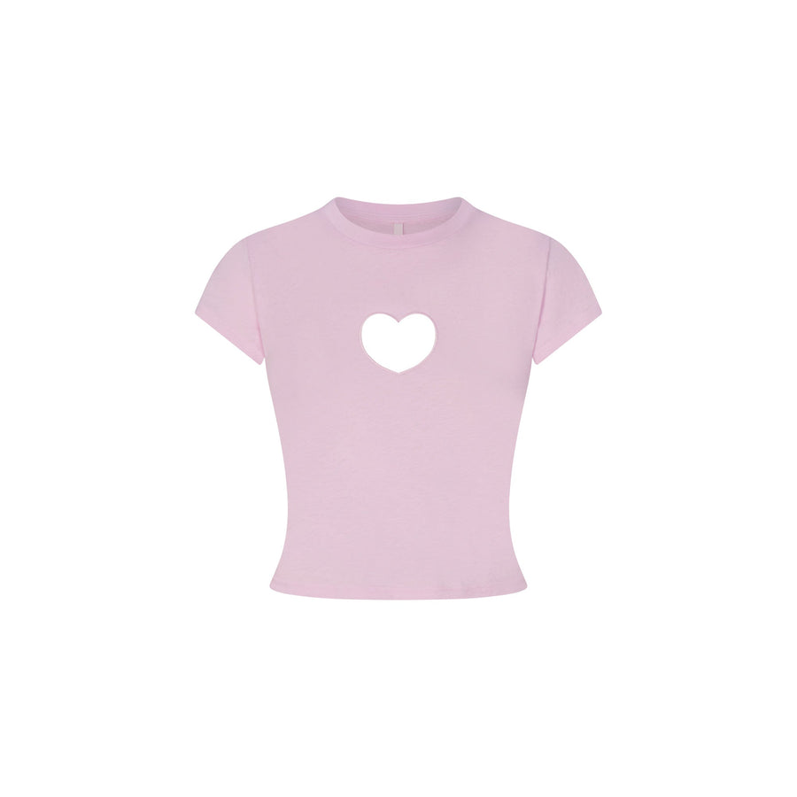 WORN IN JERSEY HEART BABY TEE | BABY PINK