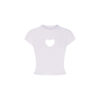 WORN IN JERSEY HEART BABY TEE | SNOW