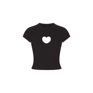 WORN IN JERSEY HEART BABY TEE | WASHED ONYX