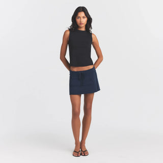 WORN IN JERSEY HIGH CREW TANK | WASHED ONYX
