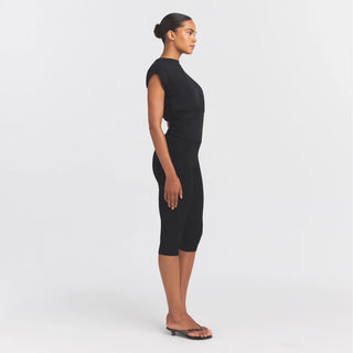 WORN IN JERSEY RUCHED TEE | WASHED ONYX