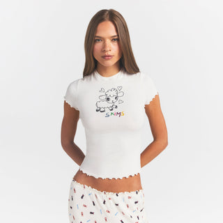 LOGO POINTELLE T-SHIRT | MARBLE HAPPY SHEEP