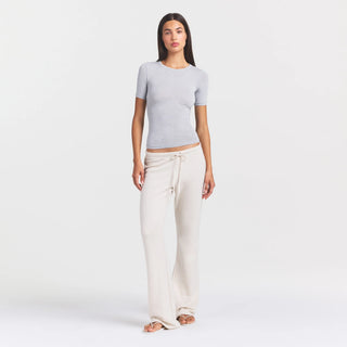 SHEER MODAL LONG T-SHIRT | HEATHER GREY