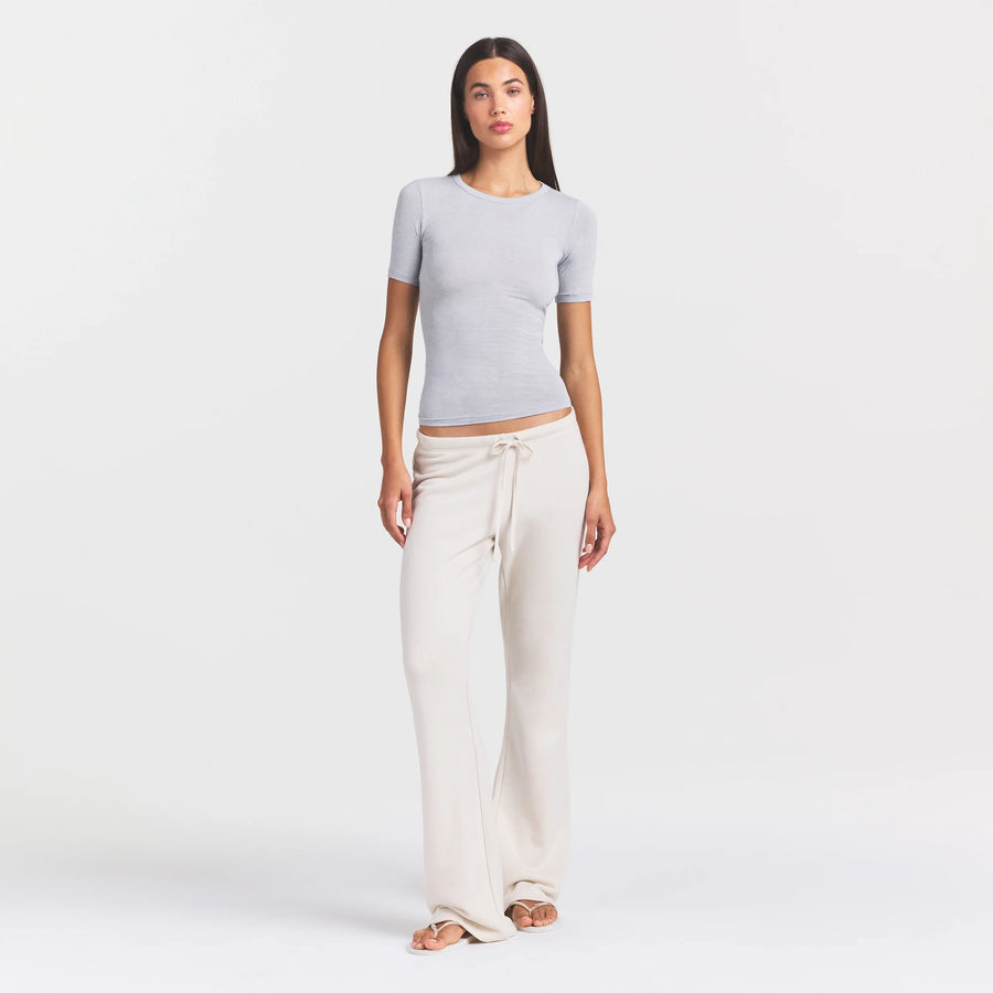 SHEER MODAL LONG T-SHIRT | HEATHER GREY