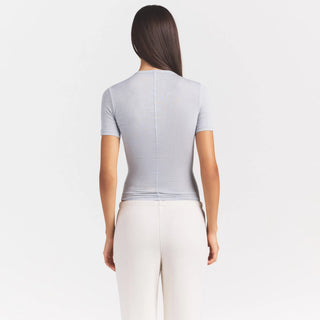 SHEER MODAL LONG T-SHIRT | HEATHER GREY