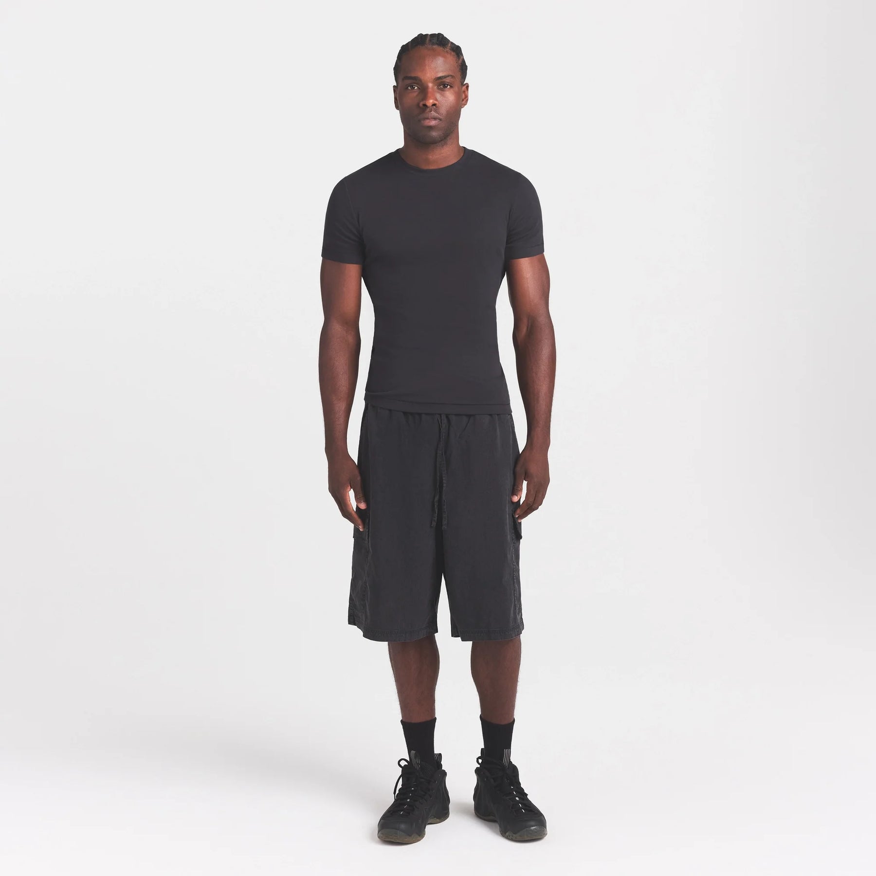 SKIMS COTTON RIB MENS T-SHIRT | ONYX