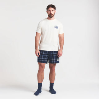 SKIMS FOR TEAM USA JERSEY SLEEP MENS OLYMPIC T-SHIRT | ECRU