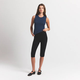 FEATHERWEIGHT CASHMERE SLEEVELESS TOP | INDIGO