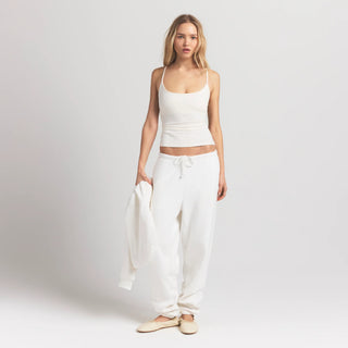 COTTON JERSEY SCOOP NECK CAMI | MARBLE
