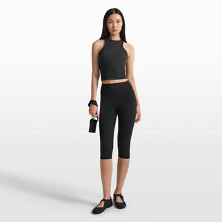 NikeSKIMS RIBBED SEAMLESS RACER FRONT TANK | OBSIDIAN