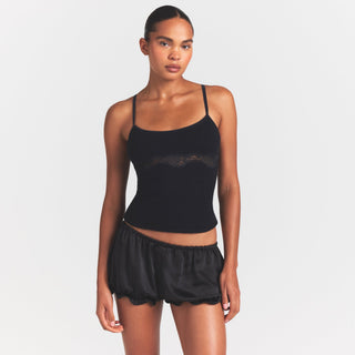 LACE KNIT TANK | OBSIDIAN