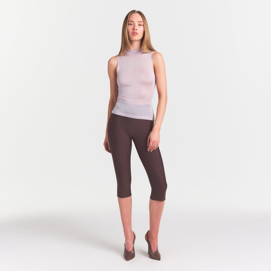 SLINKY KNIT MOCK NECK TANK | IRIS MICA