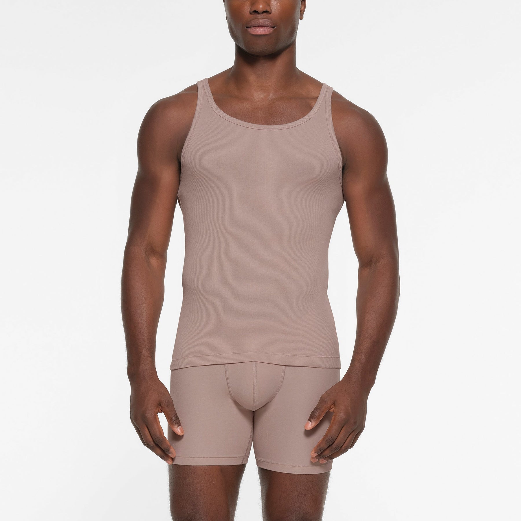 SKIMS COTTON MENS RIB TANK 3-PACK | FAWN MULTI