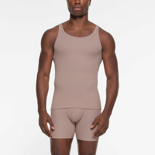 SKIMS COTTON MENS RIB TANK 3-PACK | FAWN MULTI