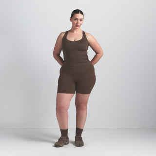 NikeSKIMS MATTE RACER BACK TANK | DARK SEPIA