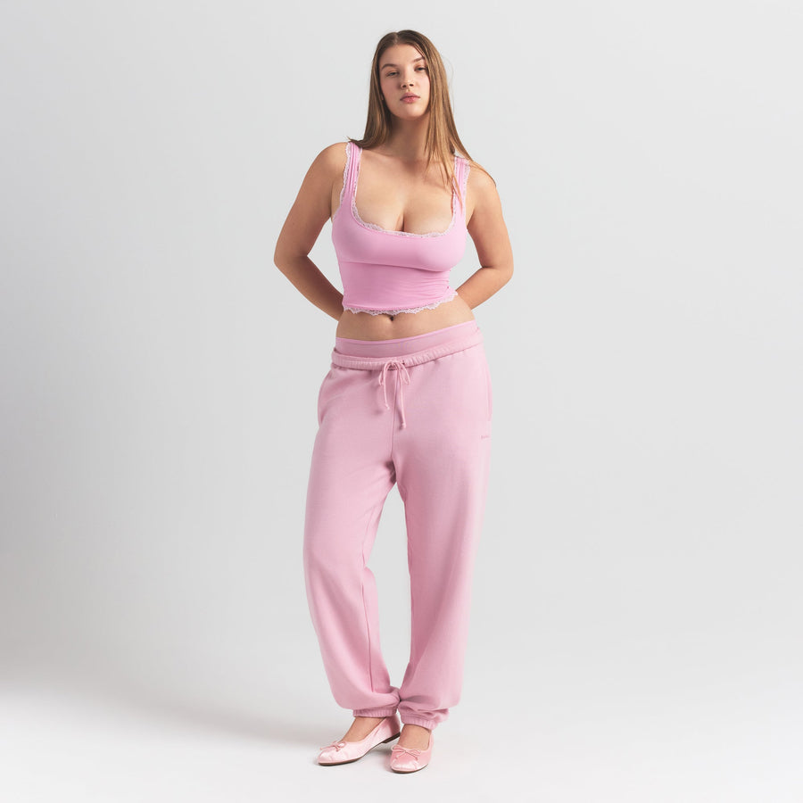 FITS EVERYBODY LACE TANK | BUBBLE GUM TONAL
