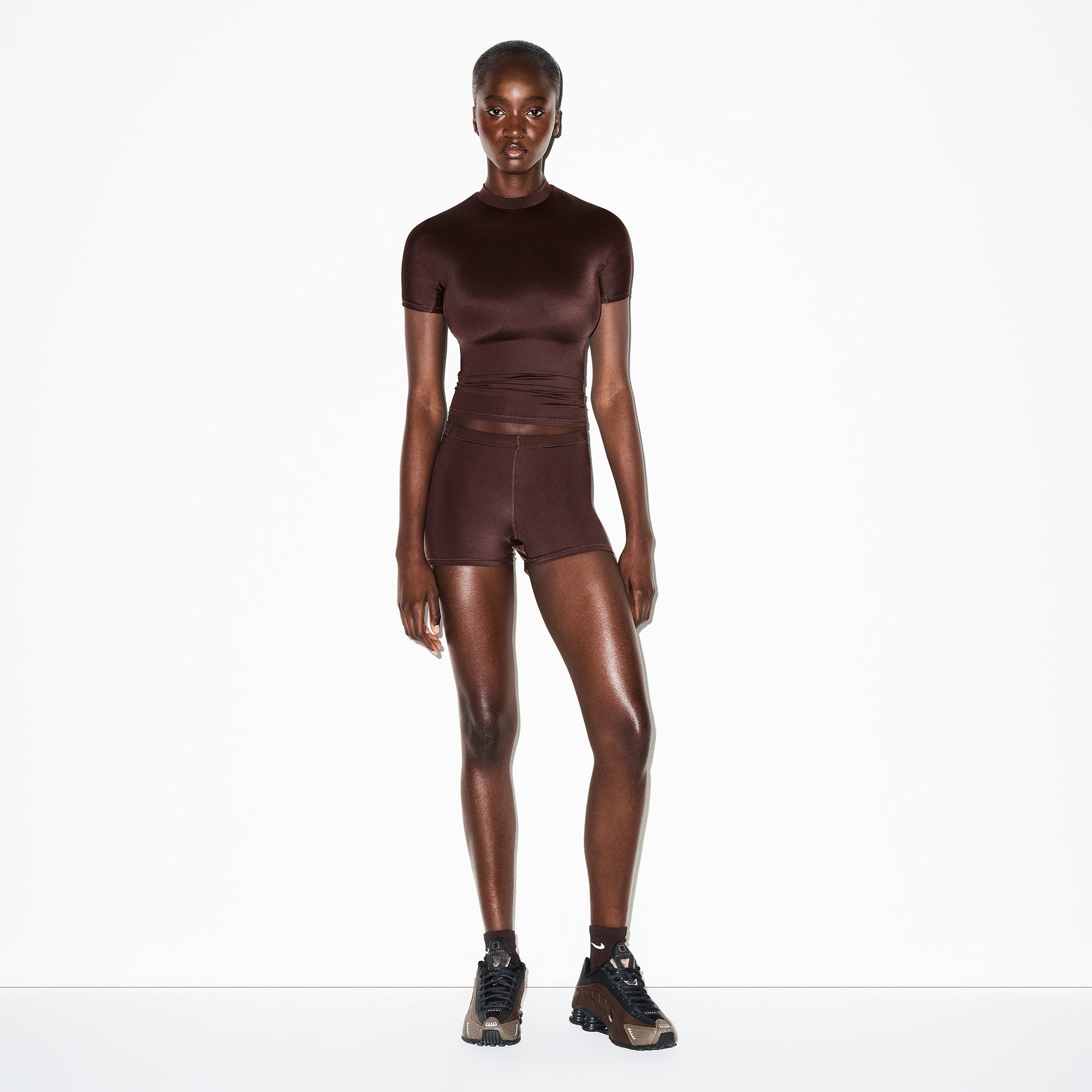 NikeSKIMS SHINE SHORT SLEEVE MOCK NECK TOP | PHOENIX