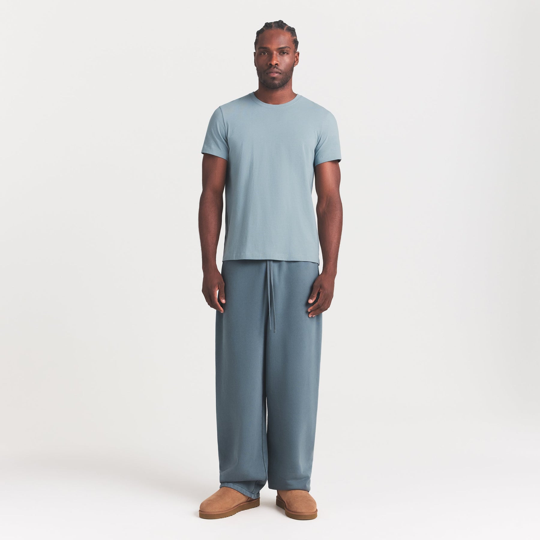 SKIMS COTTON MENS CLASSIC T-SHIRT | SKY