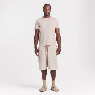 SKIMS COTTON MENS CLASSIC T-SHIRT | STONE