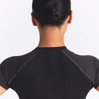 NikeSKIMS MATTE SHINE MIX CROPPED BABY TEE | OBSIDIAN AND IGNEOUS