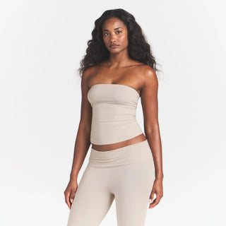 COTTON JERSEY TUBE TOP | STONE