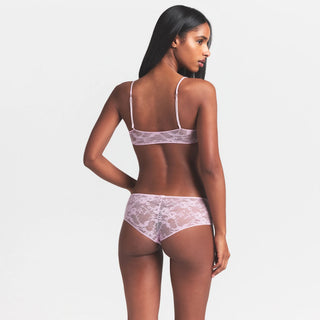 STRETCH LACE SKIMPY SCOOP BRALETTE | BABY PINK
