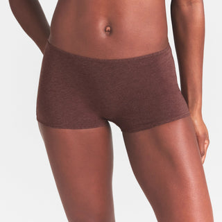 EVERYDAY COTTON BOY SHORT | COCOA HEATHER