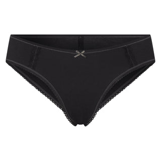 LIGHTWEIGHT COTTON LACE HIPSTER | SOOT TONAL