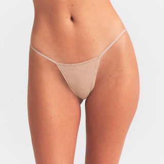 EVERYDAY COTTON STRING THONG | CLAY HEATHER
