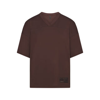 NikeSKIMS AIRY V-NECK OVERSIZED TOP | DARK SEPIA