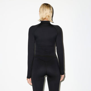 NikeSKIMS MATTE MOCK NECK FULL ZIP JACKET | OBSIDIAN