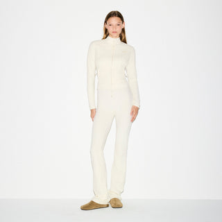 OUTDOOR FLEECE FITTED JACKET | ECRU