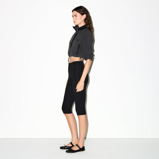 OUTDOOR FLEECE CROPPED 3/4 SLEEVE JACKET | ASH