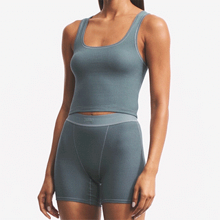 COTTON RIB TANK | LIGHT HEATHER GREY